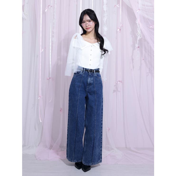 ピンタックワイドデニムパンツ | EATME | 詳細画像5 