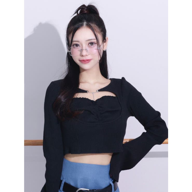 何でも揃う ハートカットリブTOP[品番：MKSW0062310]｜EATME（イートミー トップス
