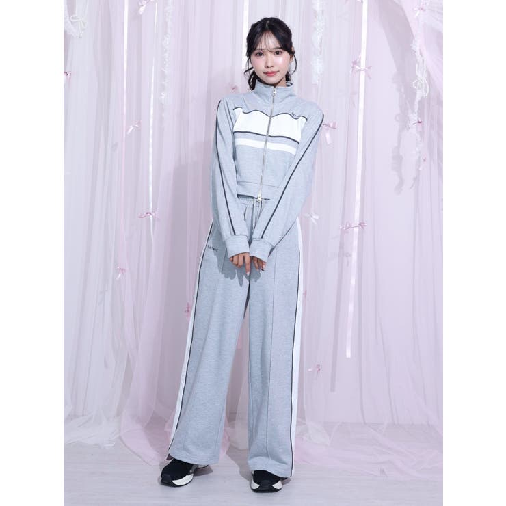 バイカラーラインジップスウェット（セットアップ可能） | EATME | 詳細画像20 