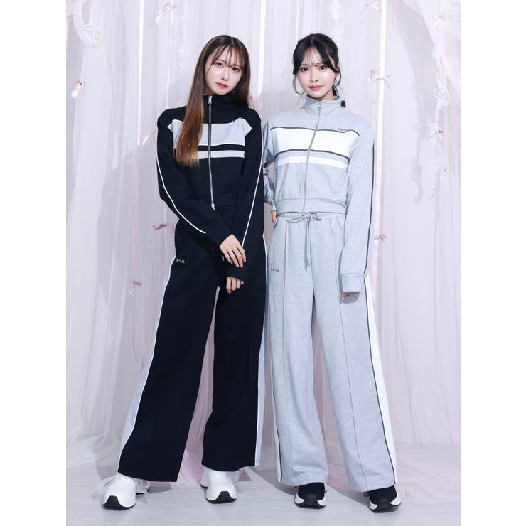 バイカラーラインジップスウェット（セットアップ可能） | EATME | 詳細画像26 