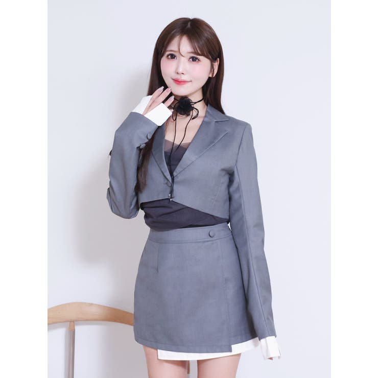 レイヤードデザインジャケット（セットアップ可能） | EATME | 詳細画像2 