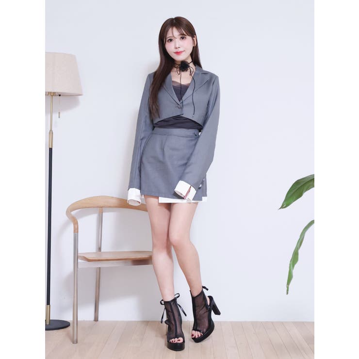 レイヤードデザインジャケット（セットアップ可能） | EATME | 詳細画像5 