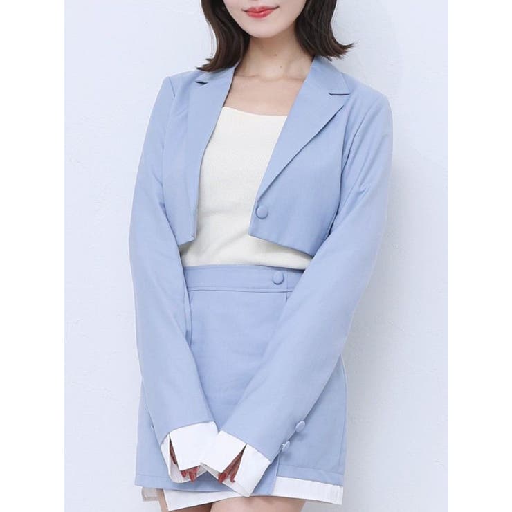 レイヤードデザインジャケット（セットアップ可能）[品番：MKSW0063244