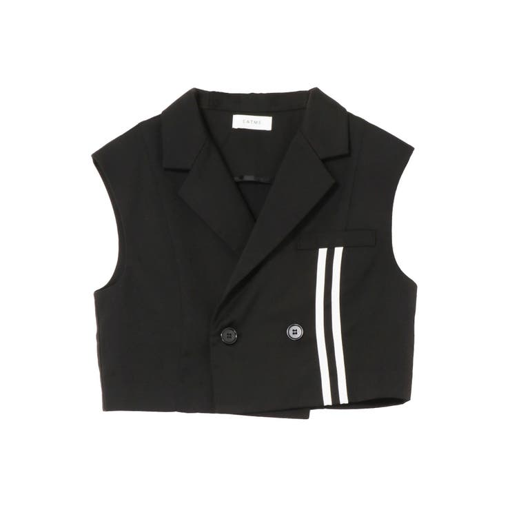 ラインショートベスト（セットアップ可能） | EATME | 詳細画像1 