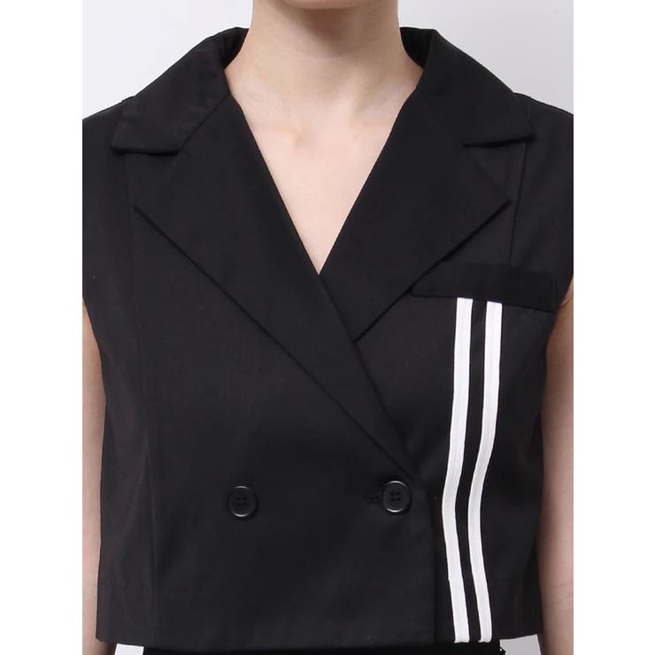 ラインショートベスト（セットアップ可能） | EATME | 詳細画像11 