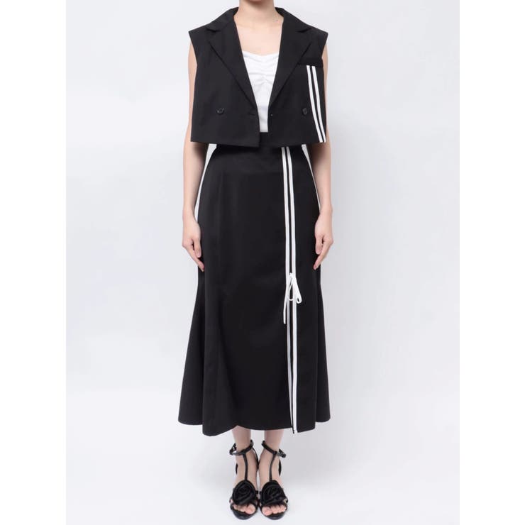 ラインショートベスト（セットアップ可能） | EATME | 詳細画像17 