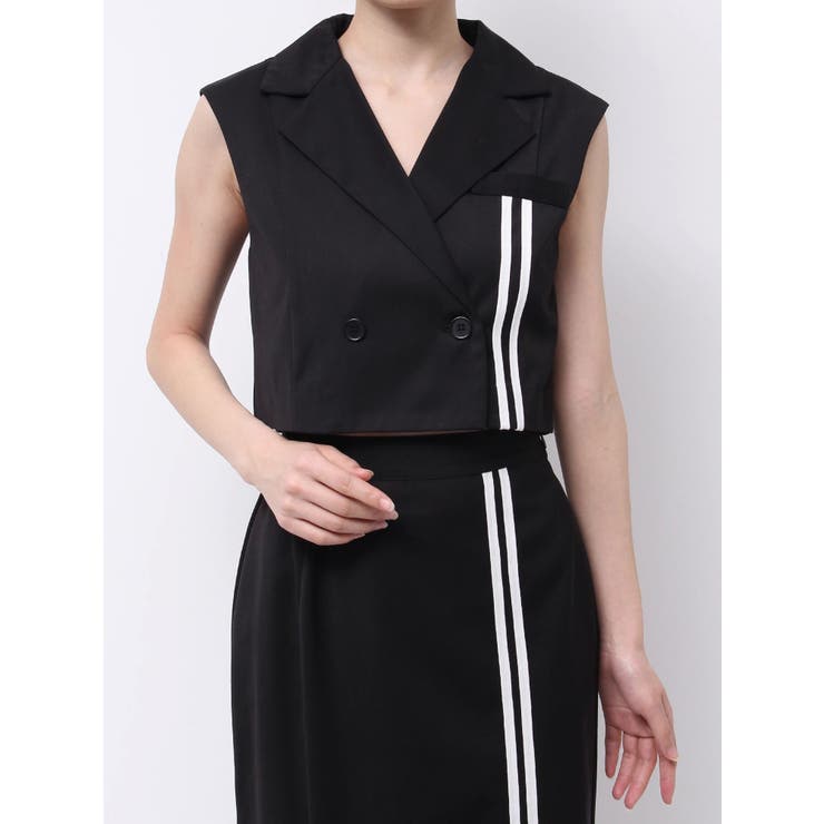 ラインショートベスト（セットアップ可能） | EATME | 詳細画像35 