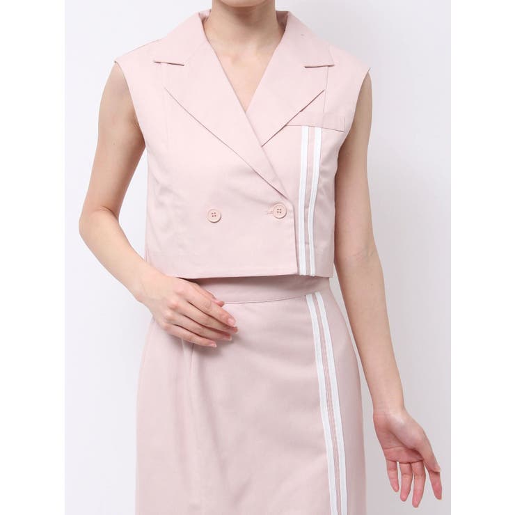 ラインショートベスト（セットアップ可能） | EATME | 詳細画像36 