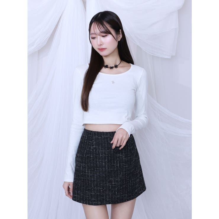 ツイードプリーツベスト&スカートSet | EATME | 詳細画像17 