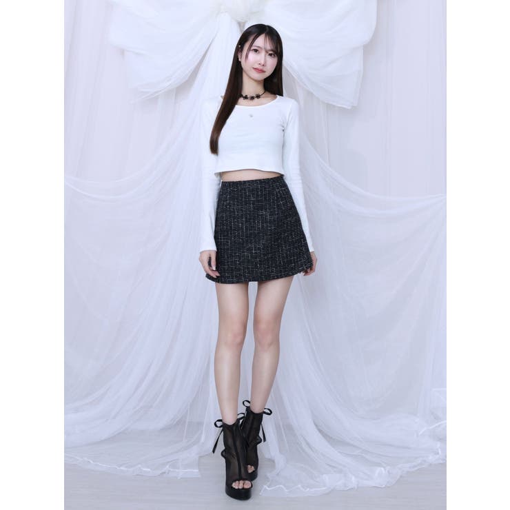 ツイードプリーツベスト&スカートSet | EATME | 詳細画像18 