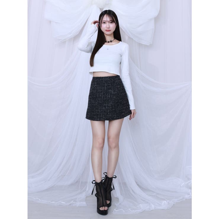 ツイードプリーツベスト&スカートSet | EATME | 詳細画像19 