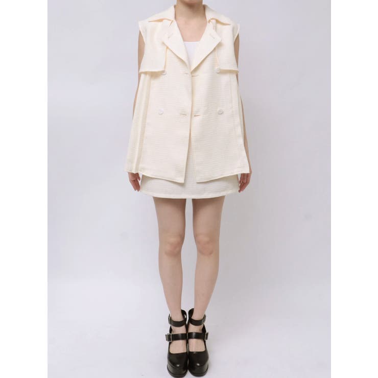 ツイードプリーツベスト&スカートSet | EATME | 詳細画像34 