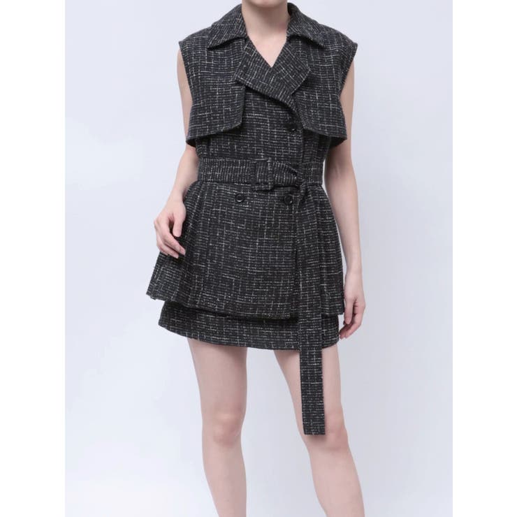 ツイードプリーツベスト&スカートSet | EATME | 詳細画像39 