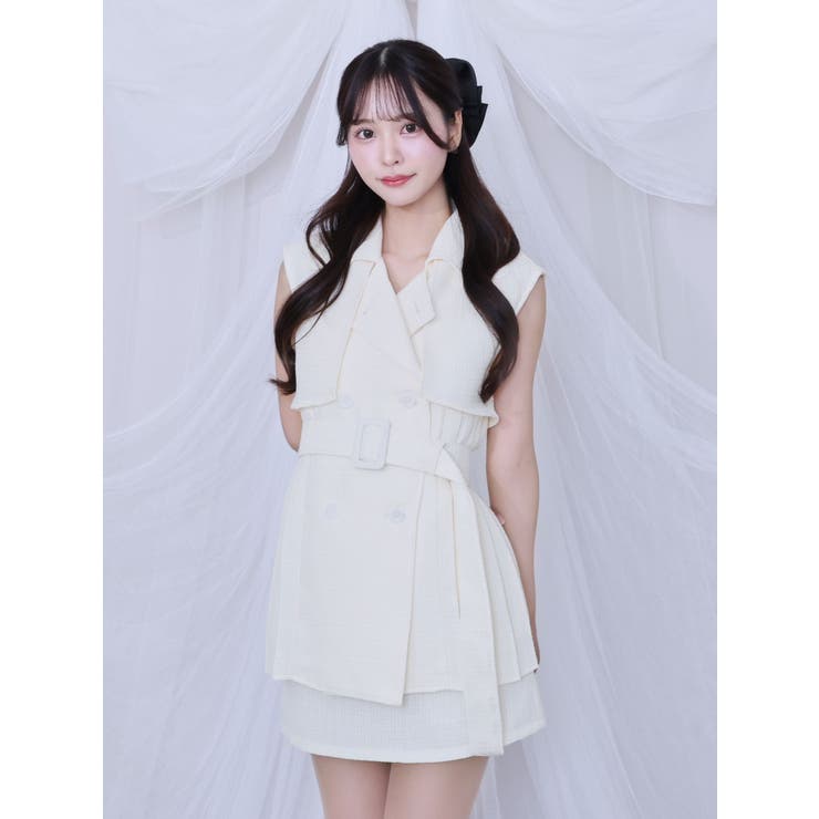 ツイードプリーツベスト&スカートSet | EATME | 詳細画像8 