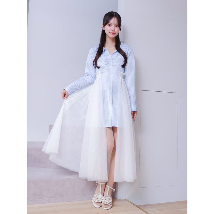 チュールドッキングシャツワンピース | EATME | 詳細画像2 