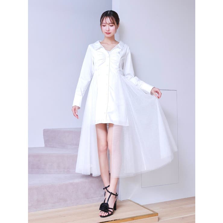 チュールドッキングシャツワンピース | EATME | 詳細画像6 