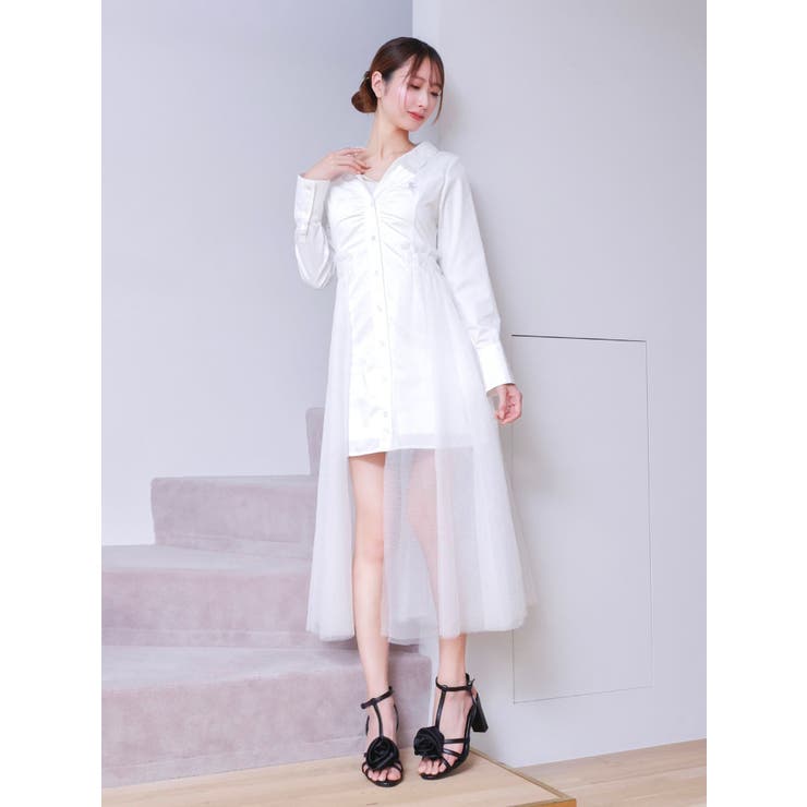 チュールドッキングシャツワンピース | EATME | 詳細画像7 