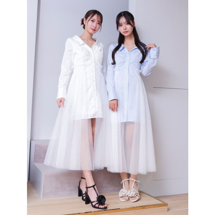 チュールドッキングシャツワンピース | EATME | 詳細画像9 