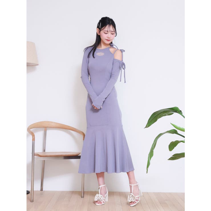 リボンカットアウトマーメイドワンピース | EATME | 詳細画像2 