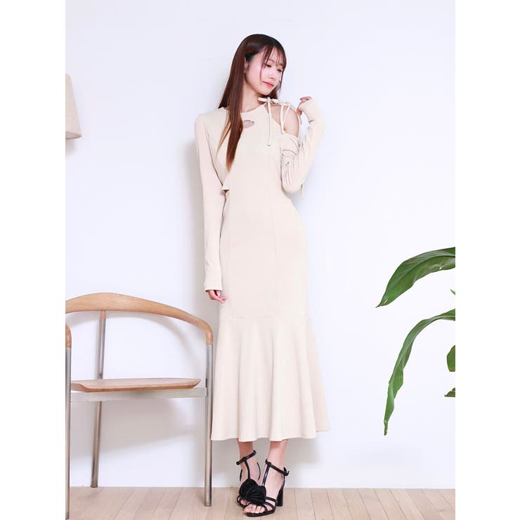 リボンカットアウトマーメイドワンピース | EATME | 詳細画像5 