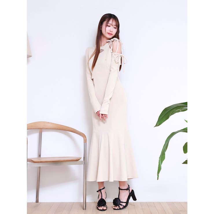 リボンカットアウトマーメイドワンピース | EATME | 詳細画像6 