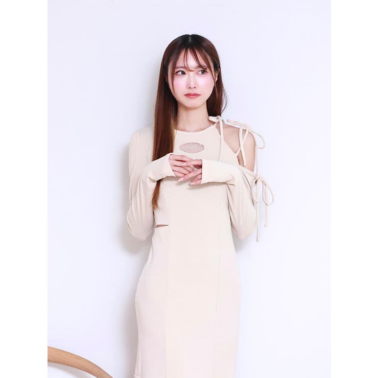 リボンカットアウトマーメイドワンピース | EATME | 詳細画像8 