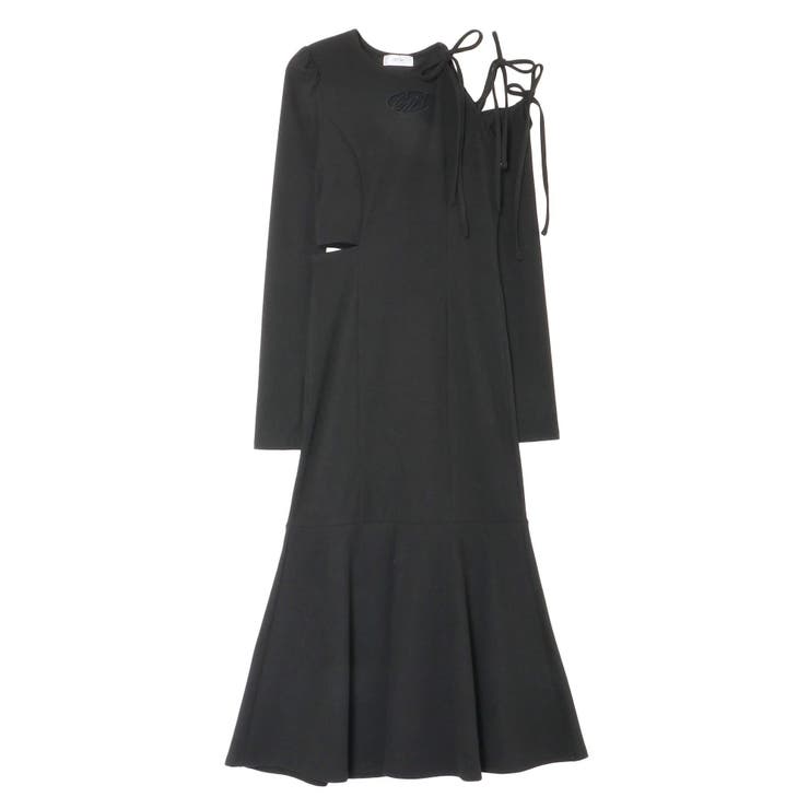 ブラック | リボンカットアウトマーメイドワンピース | EATME