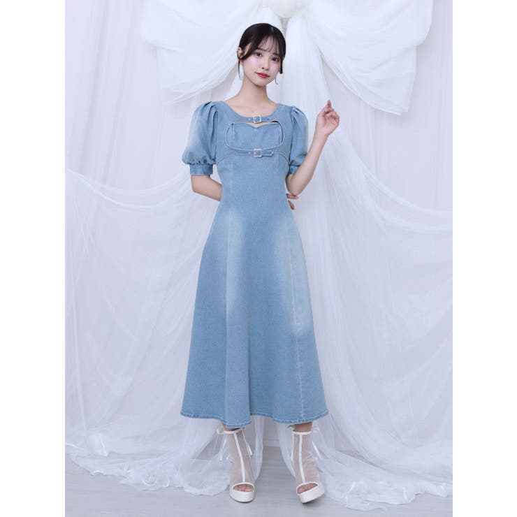 ダブルベルトデザインデニムワンピース | EATME | 詳細画像4 