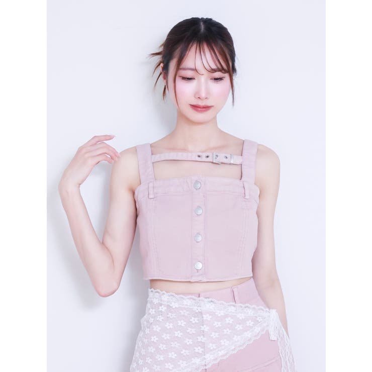 ベルトデニムビスチェ（セットアップ可能） | EATME | 詳細画像15 