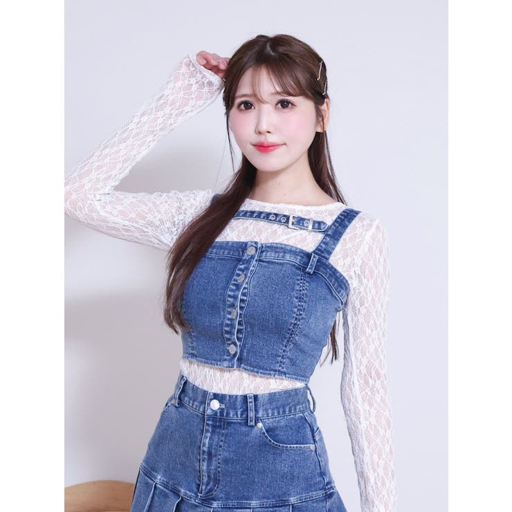 ベルトデニムビスチェ（セットアップ可能） | EATME | 詳細画像2 