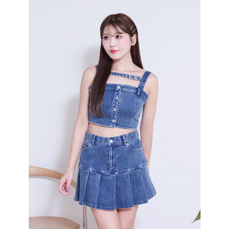 ベルトデニムビスチェ（セットアップ可能） | EATME | 詳細画像8 