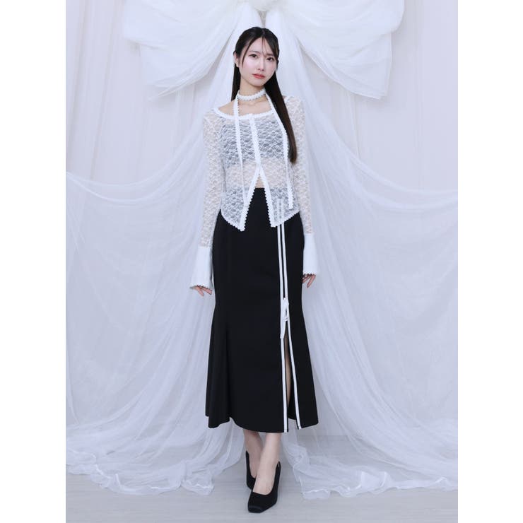 ダブルラインマーメイドスカート（セットアップ可能） | EATME | 詳細画像3 