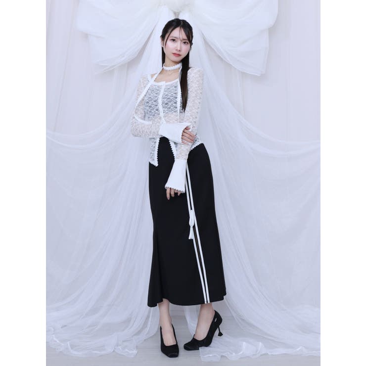 ダブルラインマーメイドスカート（セットアップ可能） | EATME | 詳細画像4 