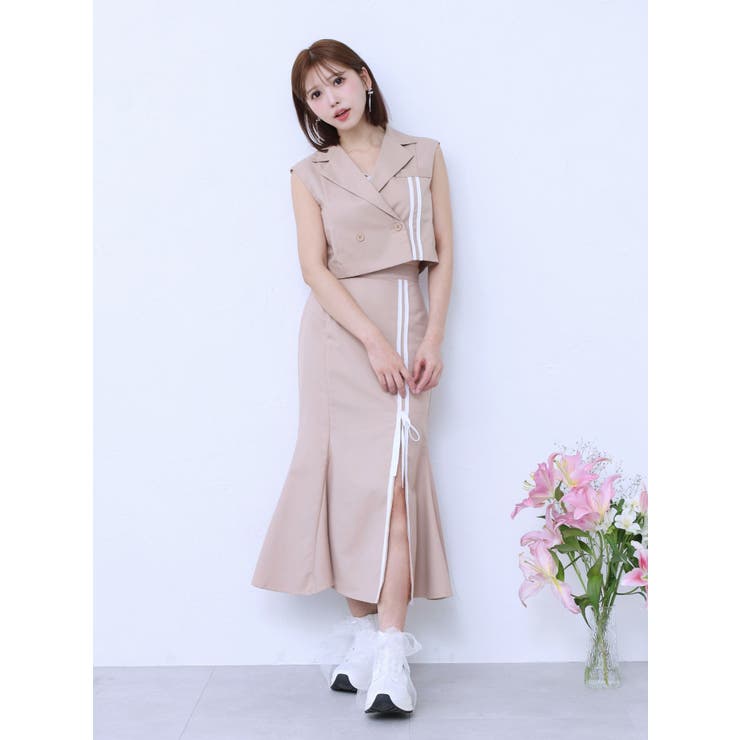 ダブルラインマーメイドスカート（セットアップ可能） | EATME | 詳細画像9 