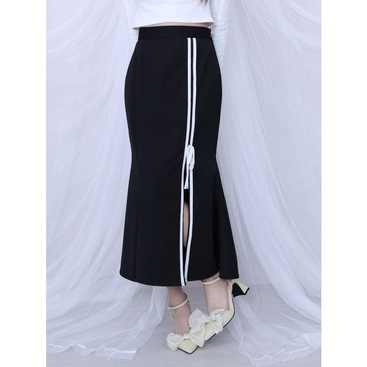 ブラック | ダブルラインマーメイドスカート（セットアップ可能） | EATME