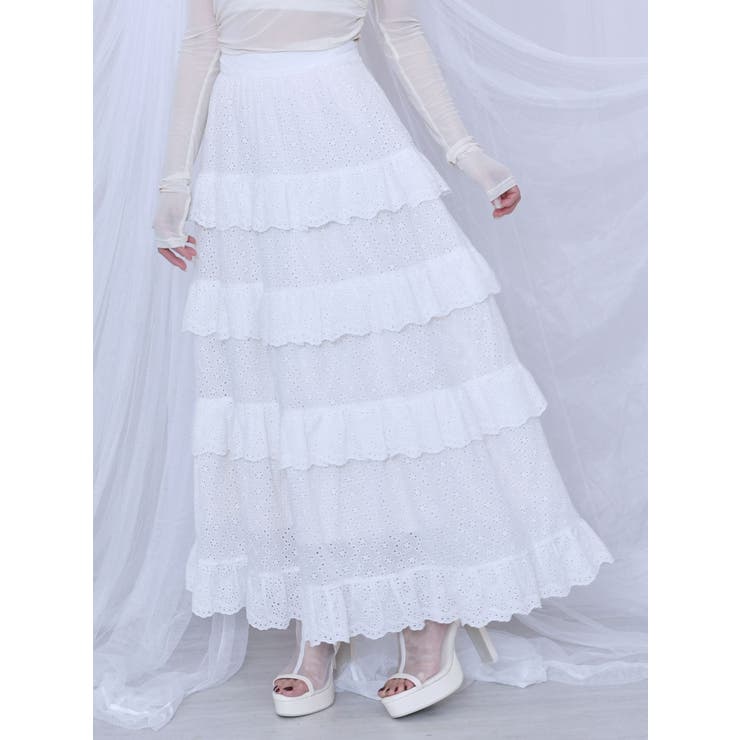 ラッフルティアードロングスカート | EATME | 詳細画像1 