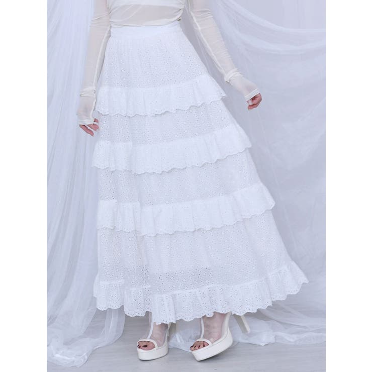 ラッフルティアードロングスカート | EATME | 詳細画像2 