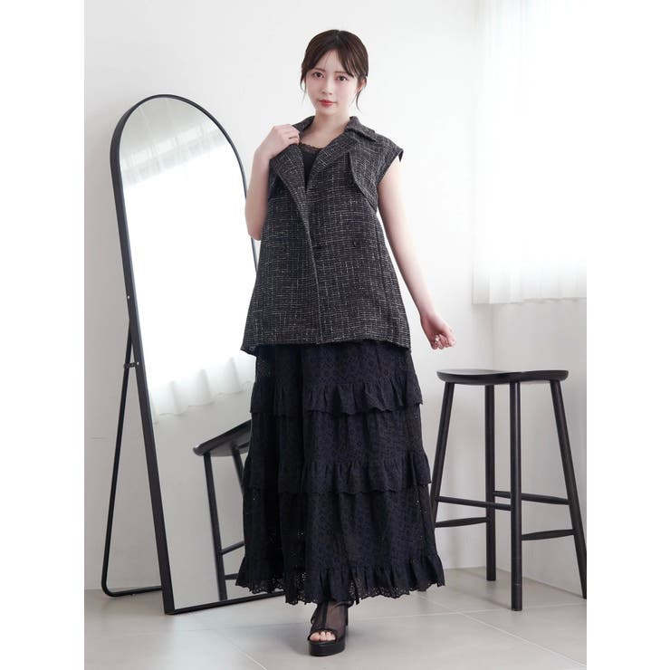 ラッフルティアードロングスカート | EATME | 詳細画像26 