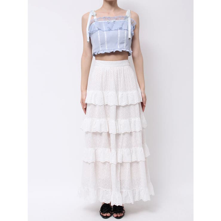 ラッフルティアードロングスカート | EATME | 詳細画像45 