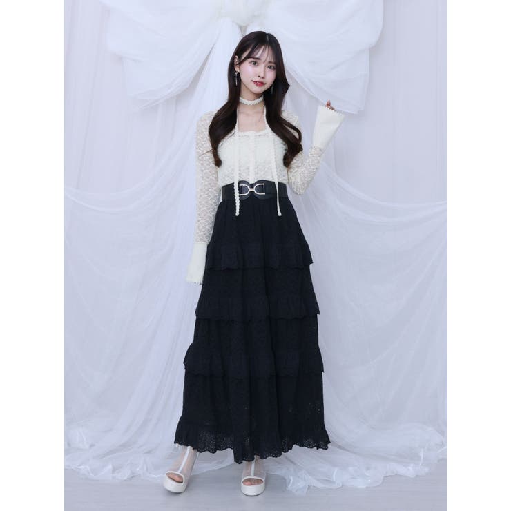 ラッフルティアードロングスカート | EATME | 詳細画像7 