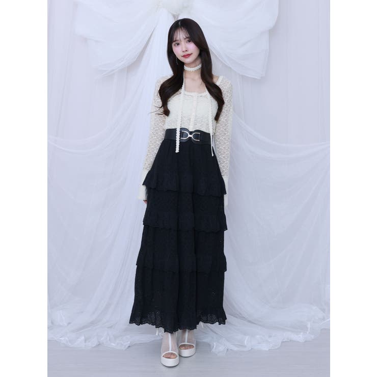 ラッフルティアードロングスカート | EATME | 詳細画像8 