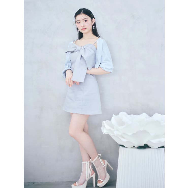 BACKリボンシアーブーツサンダル[品番：MKSW0063262]｜EATME