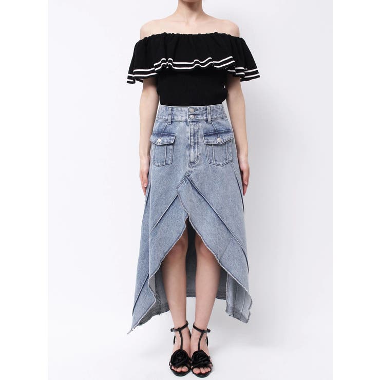 FRONTスリットロングデニムスカート | EATME | 詳細画像21 