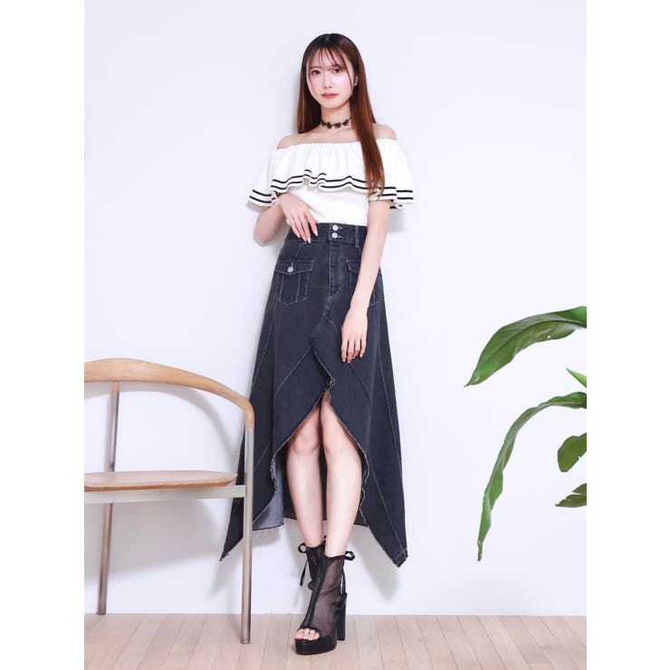 真美子さんご愛用）ZARA オフショルダー トップス (ZARA/ニット