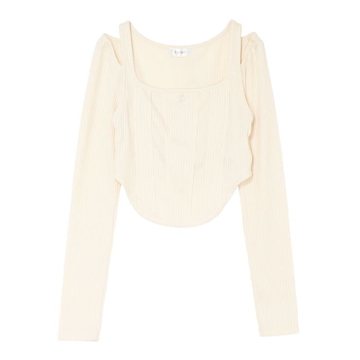 EATME イートミー 新品タグ付き カットアウトショルダーリブTOP カットアウトショルダーリブTOP[品番：MKSW0062727]｜EATME