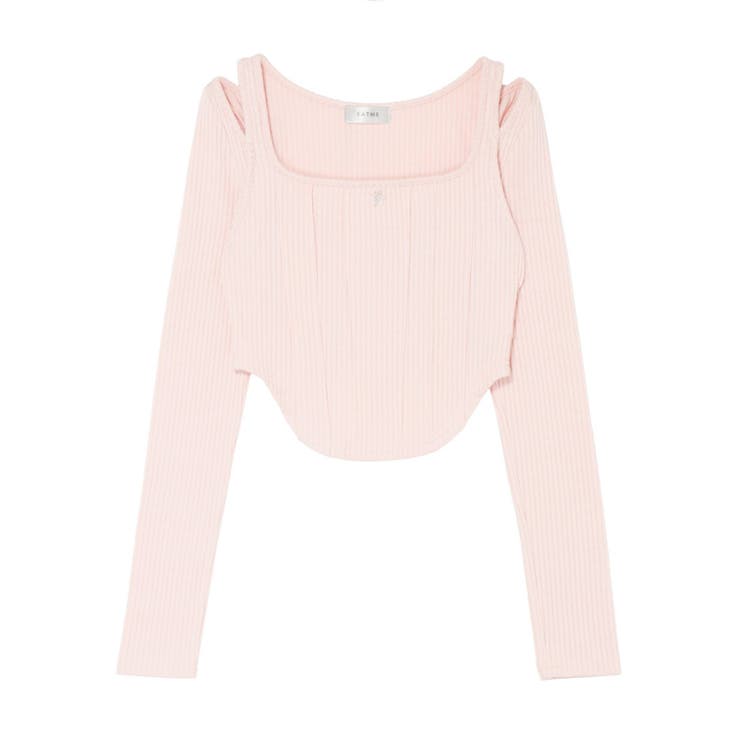 カットアウトショルダーリブTOP[品番：MKSW0062727]｜EATME