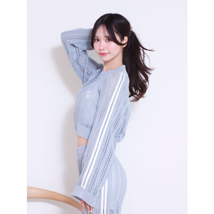 透かし編みラインニット（セットアップ可能） | EATME | 詳細画像4 