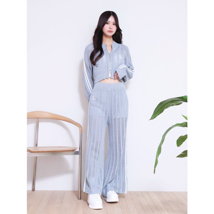 透かし編みラインニット（セットアップ可能） | EATME | 詳細画像6 