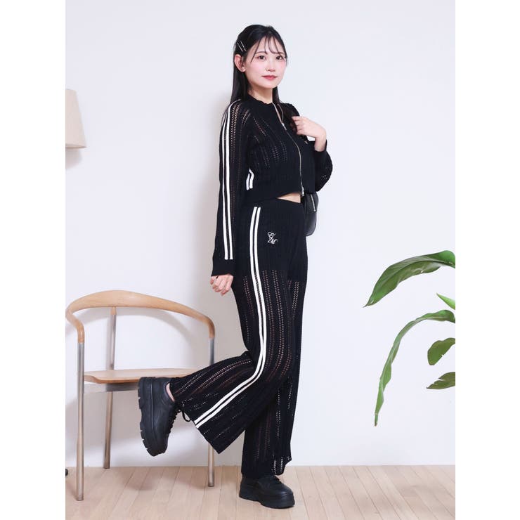 透かし編みラインニット（セットアップ可能） | EATME | 詳細画像9 