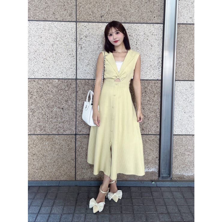 テーラードカラーカットアウトワンピース | EATME | 詳細画像3 